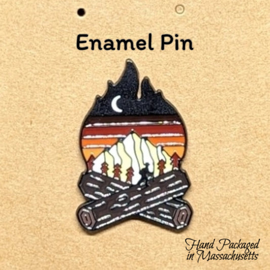 Campfire Nature Mountain Enamel Pin Badge #75