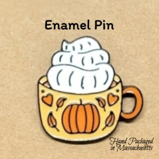 Pumpkin Latte Enamel Pin #120