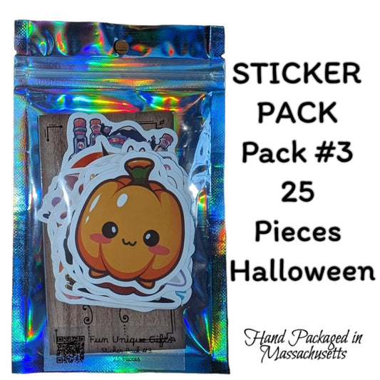 STICKER PACK - Pack #3 - 25 Pieces - Halloween