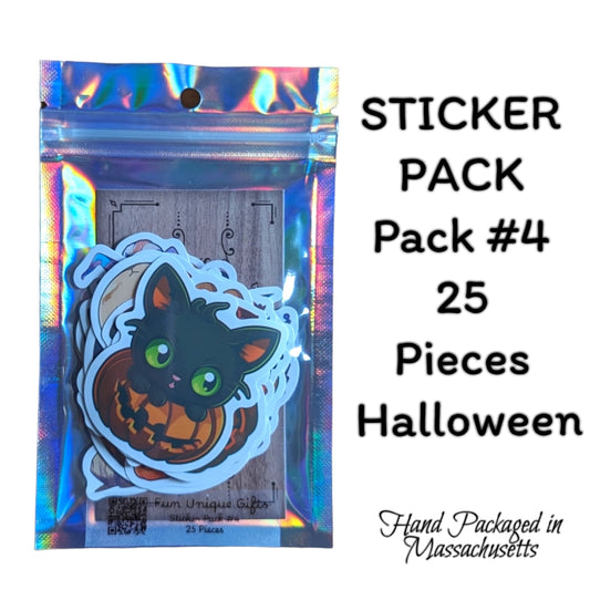 STICKER PACK - Pack #4 - 25 Pieces - Halloween