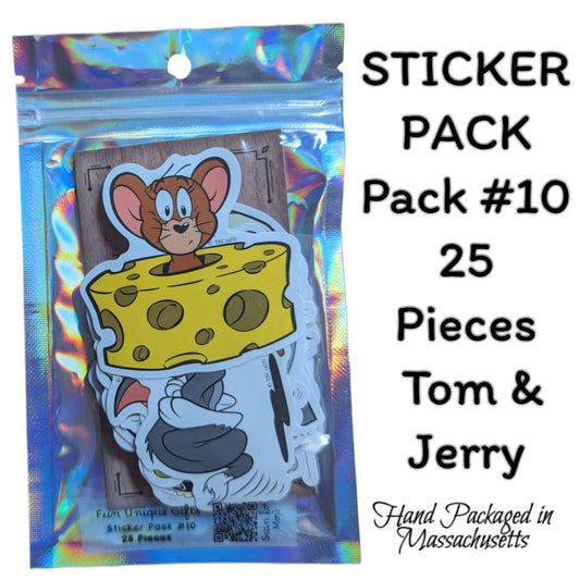 STICKER PACK - Pack #10 - 25 Pieces - Tom & Jerry