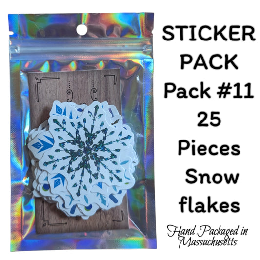 STICKER PACK - Pack #11 - 25 Pieces - Snowflakes ❄️