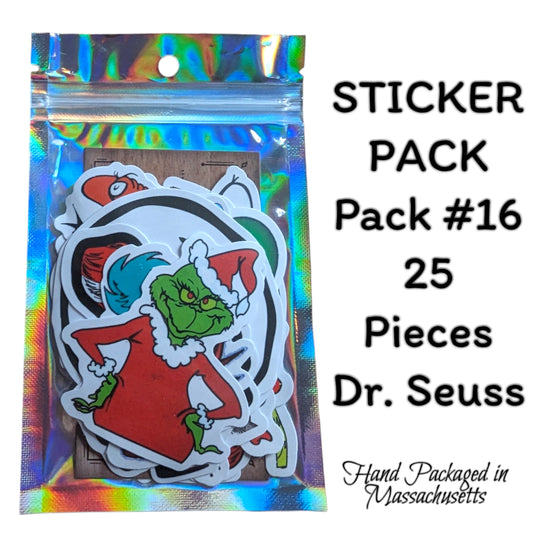STICKER PACK - Pack #16 - 25 Pieces - Dr. Seuss