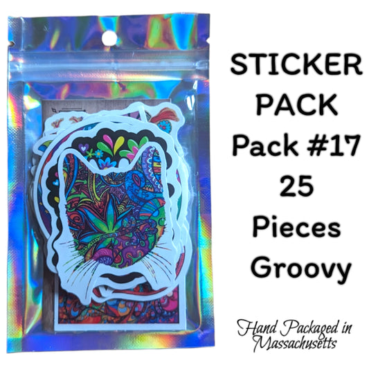 STICKER PACK - Pack #17 - 25 Pieces - Groovy