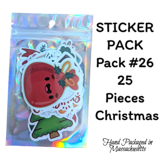 STICKER PACK - Pack #26 - 25 Pieces - Christmas