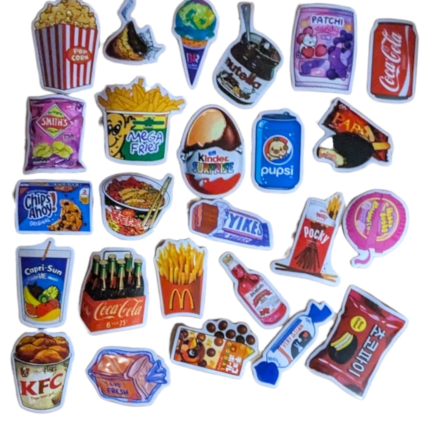 STICKER PACK - Pack #52  - 25 Pieces - Snack Foods