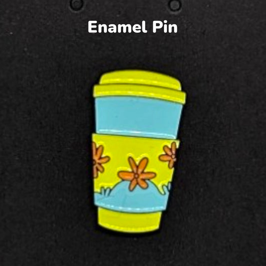 Cartoon Themed Coffee Cup Enamel Pin #142 & #180