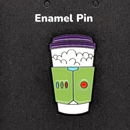 Cartoon Themed Coffee Cup Enamel Pin #156