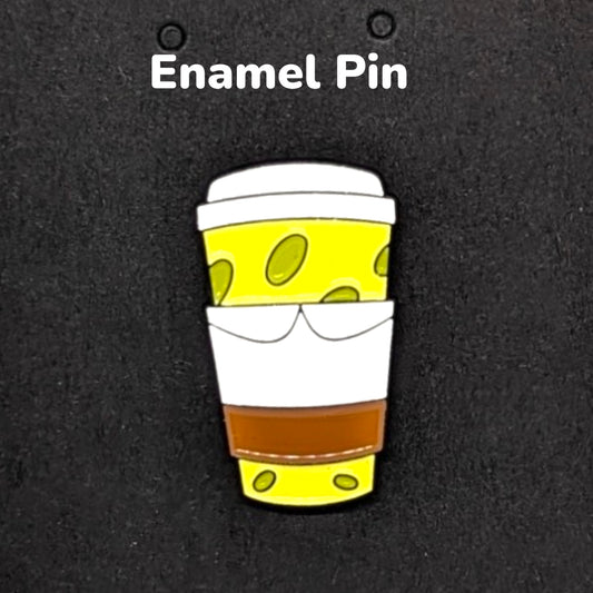 Cartoon Themed Coffee Cup Enamel Pin #160