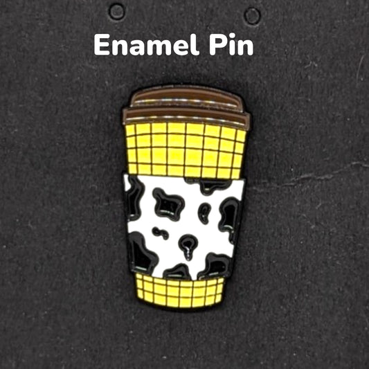 Cartoon Themed Coffee Cup Enamel Pin #162