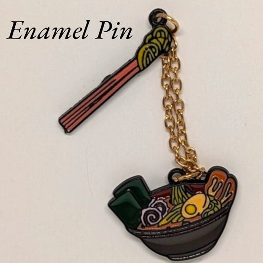 Ramen with Chopsticks Enamel Pin #183