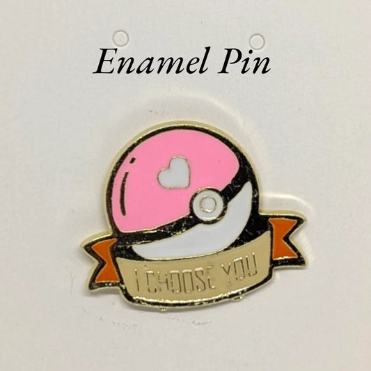 I choose you pink pokeball Enamel Pin #176