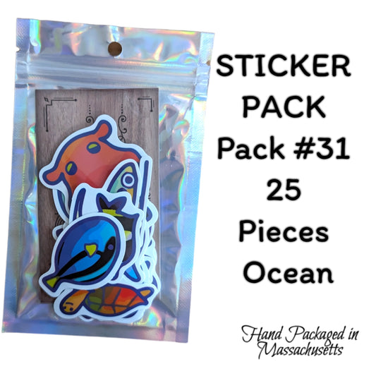 STICKER PACK - Pack #31  - 25 Pieces - Ocean